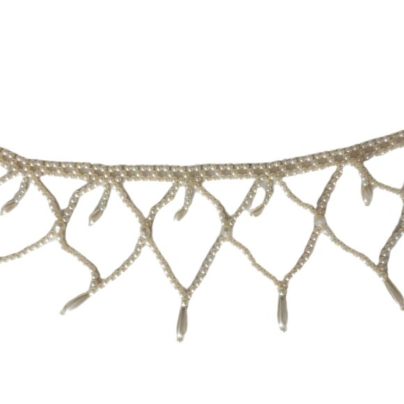 Faux Pearls Beaded Christmas Tree Garland 6 ft The House of Louis Nichole - Picture 8 of 11